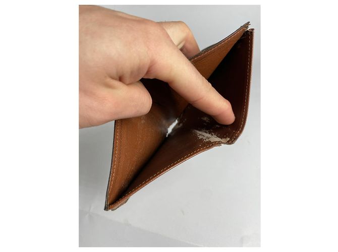 Borsa in pelle marrone Louis Vuitton Flore - vista 4