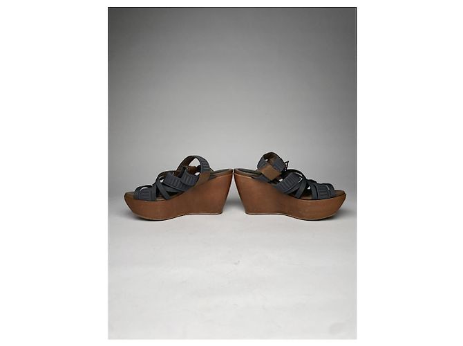 Marni schwarze Leder-Mules und Clogs - vista 2