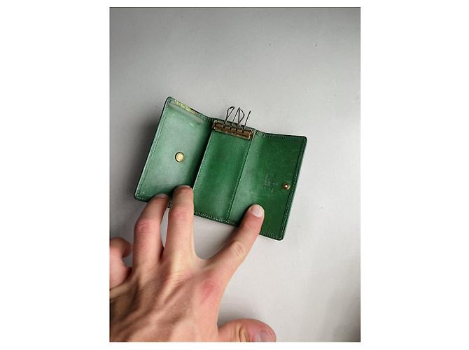 Borsa in pelle verde Lockme di Louis Vuitton - vista 4