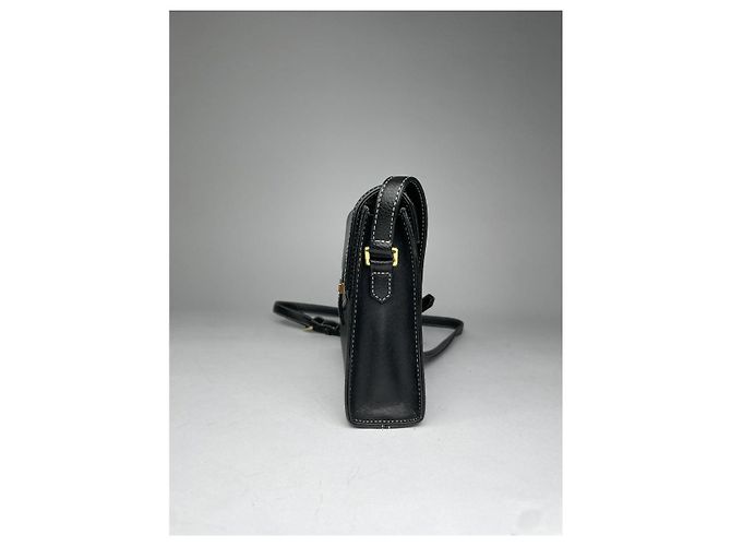 Courreges Borsa in pelle nera Courrèges Nero - vista 5