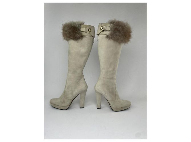 Stivale in pelle argento Gucci - vista 3