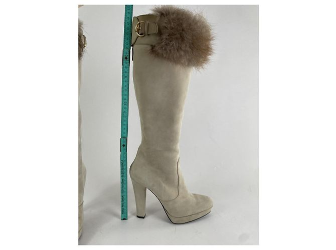 Stivale in pelle argento Gucci - vista 5