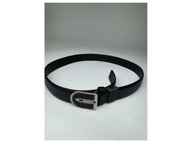 Cinturón de cuero negro Dior - vista 2