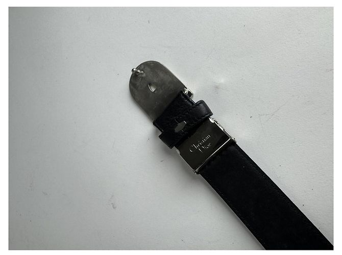 Cinturón de cuero negro Dior - vista 3