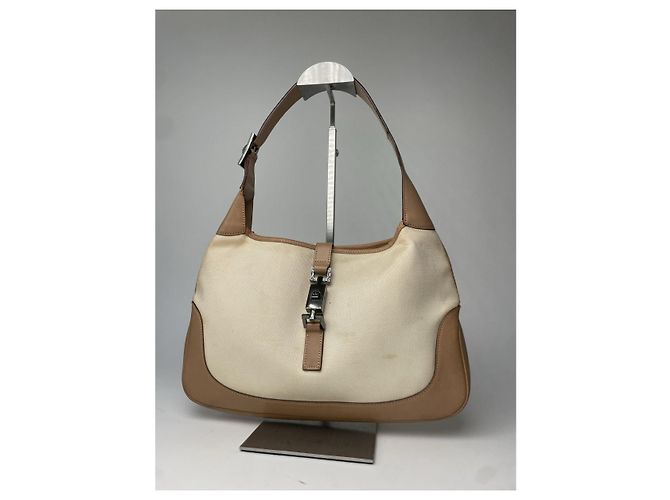 Gucci Jackie Vintage Beiger Lederhandtasche - Ansicht 5