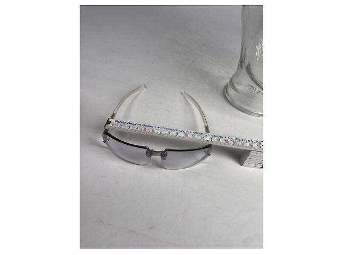 Prada Silberne Kunststoffsonnenbrille - Ansicht 2