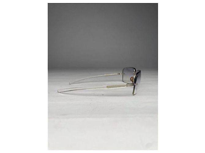 Prada Silberne Kunststoffsonnenbrille - Ansicht 3