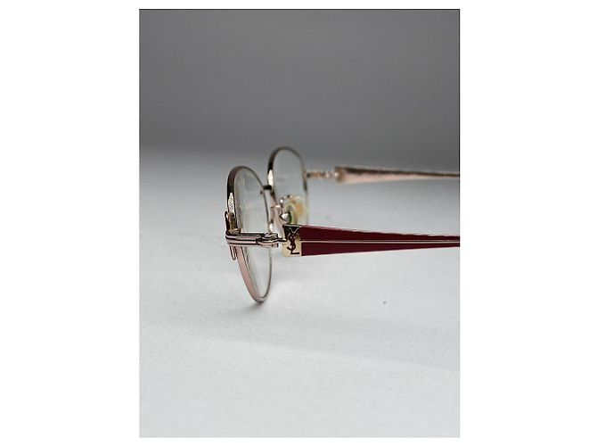 Gafas de sol de metal dorado Yves Saint Laurent - vista 4