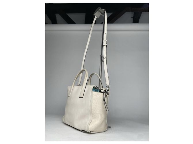 Borsa hobo in pelle bianca Coach Large Scout Bianco - vista 4