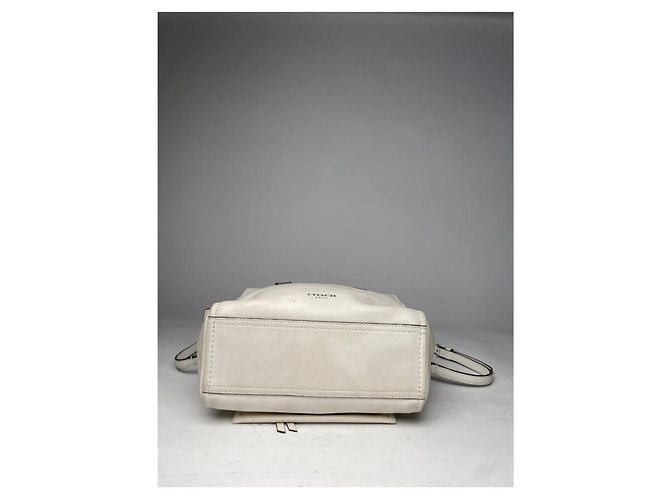 Borsa hobo in pelle bianca Coach Large Scout Bianco - vista 5