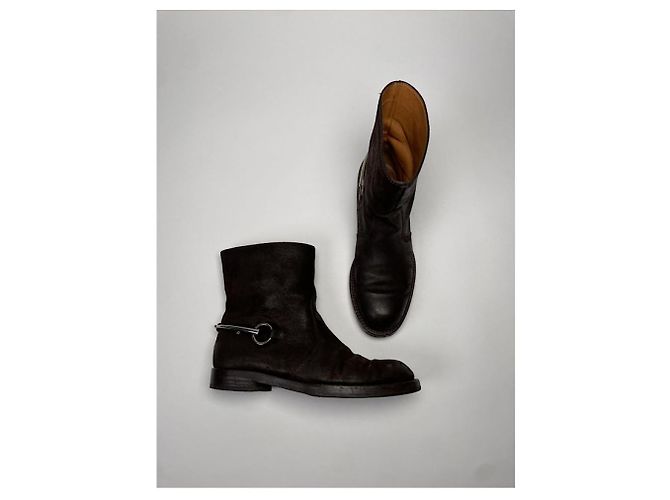 Stivale in pelle nera Gucci Nero - vista 2
