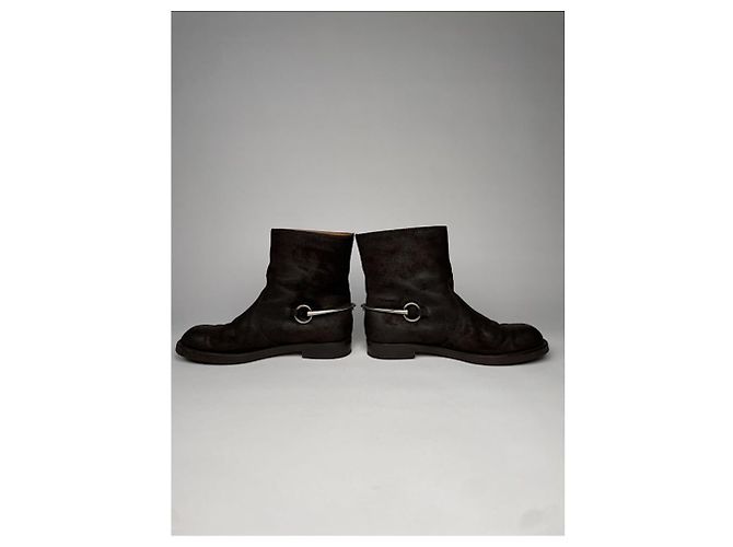 Stivale in pelle nera Gucci Nero - vista 3