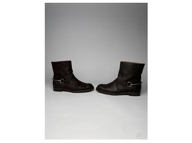 Stivale in pelle nera Gucci Nero - vista 4