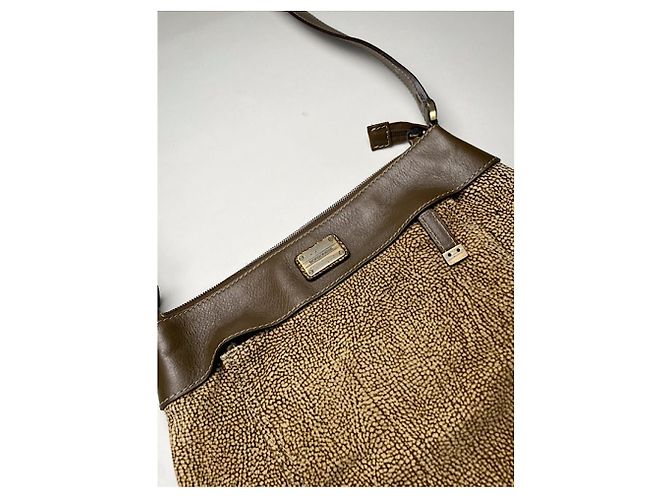 Autre Marque Borsa a mano in pelle marrone BORBONESE - vista 2