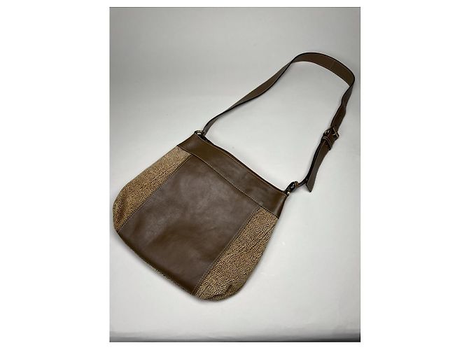 Autre Marque Borsa a mano in pelle marrone BORBONESE - vista 4