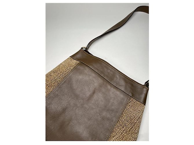 Autre Marque Borsa a mano in pelle marrone BORBONESE - vista 5