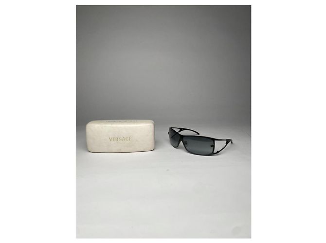 Occhiali da sole in metallo antracite Versace Grigio antracite - vista 2