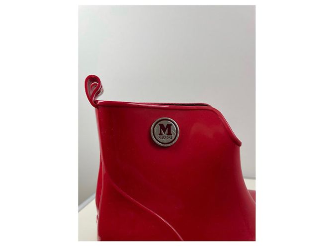 Botas de tobillo de plástico rojo Missoni Roja - vista 5