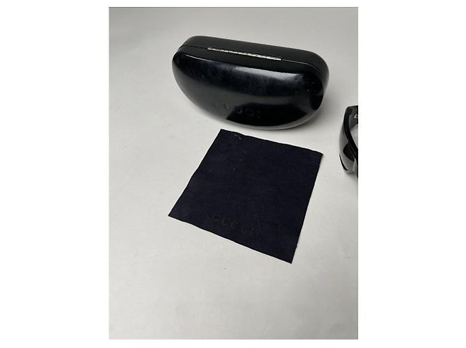 Occhiali da sole in plastica nera Gucci Nero - vista 3