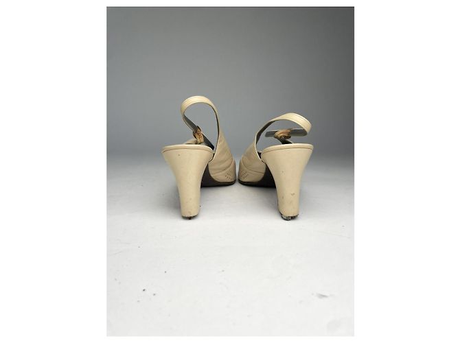 Dior Beiger Lederabsatz - Ansicht 4