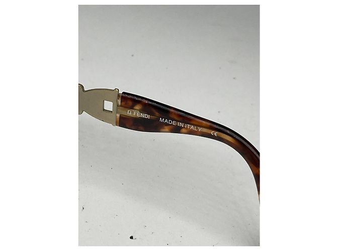 Gafas de sol de metal marrón Fendi Castaño - vista 4