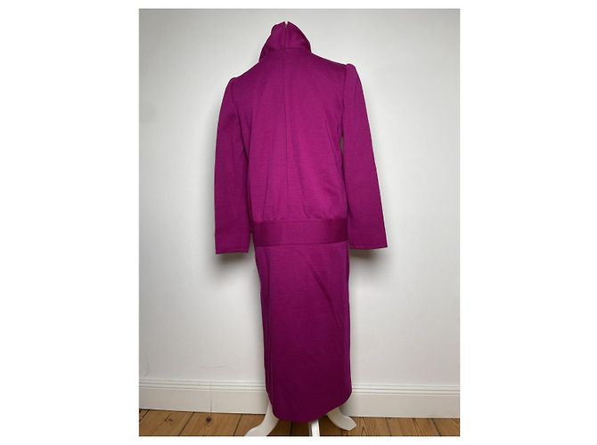 Trench coat de lã roxa Givenchy Roxo - vista 3