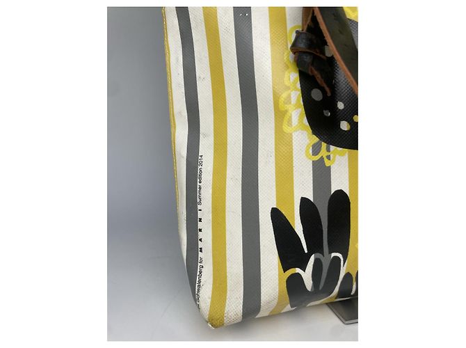 Marni mehrfarbige Lederhandtasche Mehrfarben - Ansicht 4