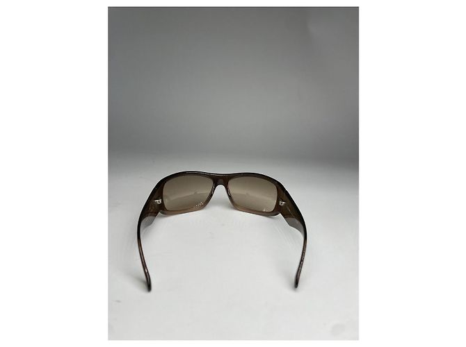 Timeless Gafas de sol de plástico caqui de Chanel - vista 4