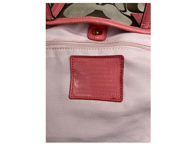 Borsa a mano in pelle marrone Sufflette Signature di Coach - vista 3