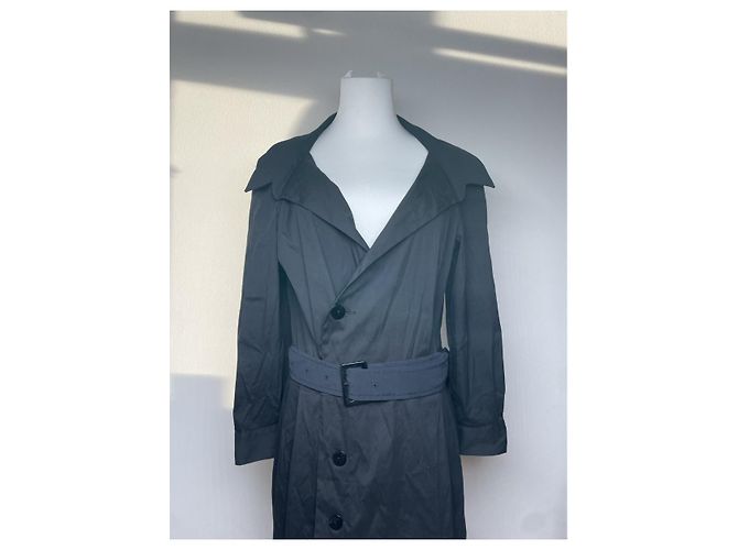 Abrigo trench de algodón negro Jean Paul Gaultier - vista 2