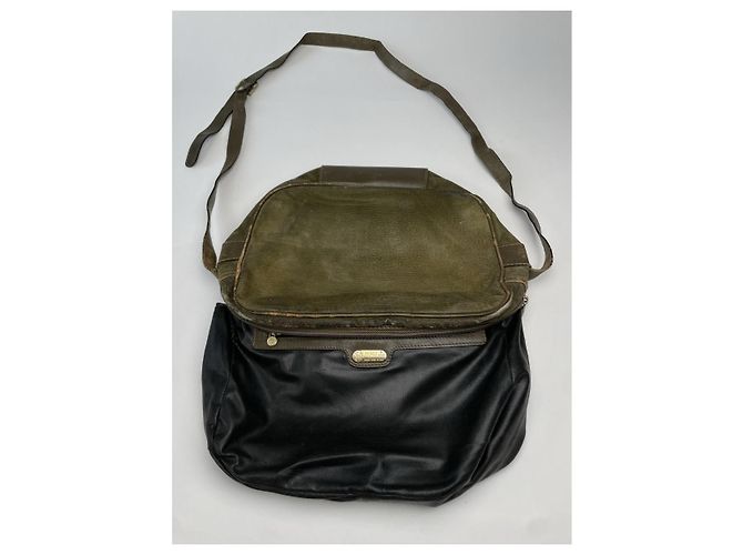 Borsa a mano in cotone verde Fendi Baguette - vista 2