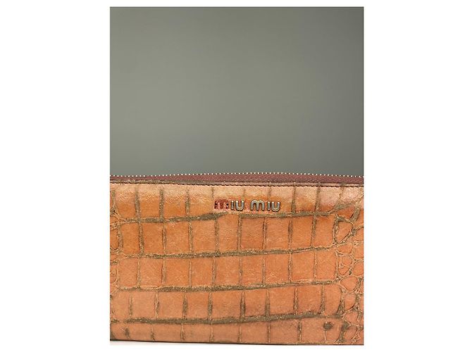 Cartera de cuero naranja Miu Miu - vista 2