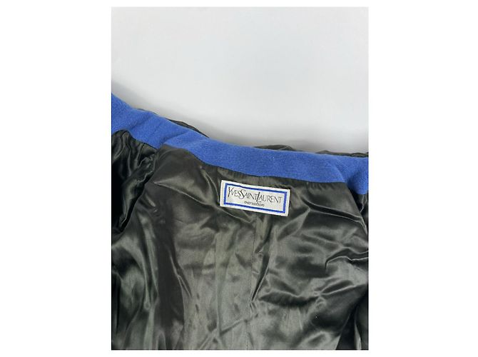 Abrigo de algodón azul Yves Saint Laurent - vista 5