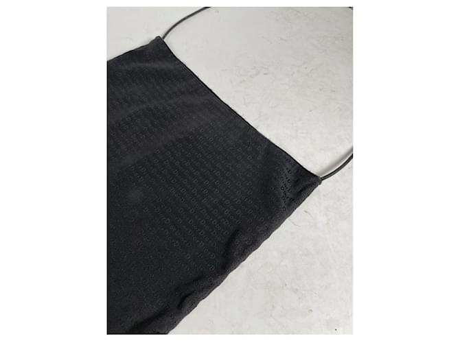 Borsa a mano in cotone nero Dior Saddle - vista 2