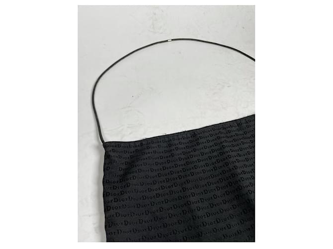 Borsa a mano in cotone nero Dior Saddle - vista 4