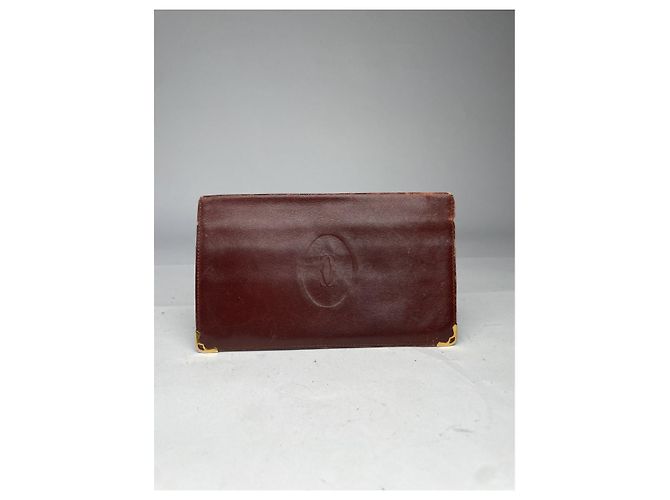Bolso de cuero patentado burdeos de Cartier - vista 2