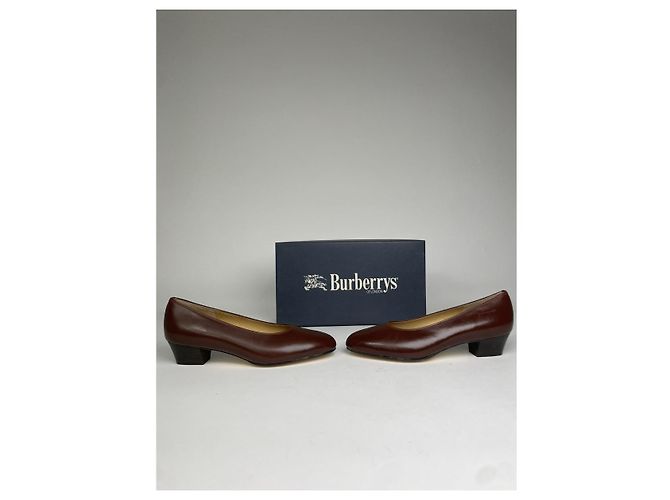 Bailarinas de cuero marrón Burberry Castaño - vista 3