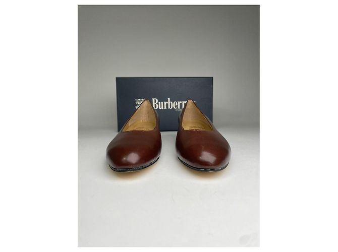Bailarinas de cuero marrón Burberry Castaño - vista 4