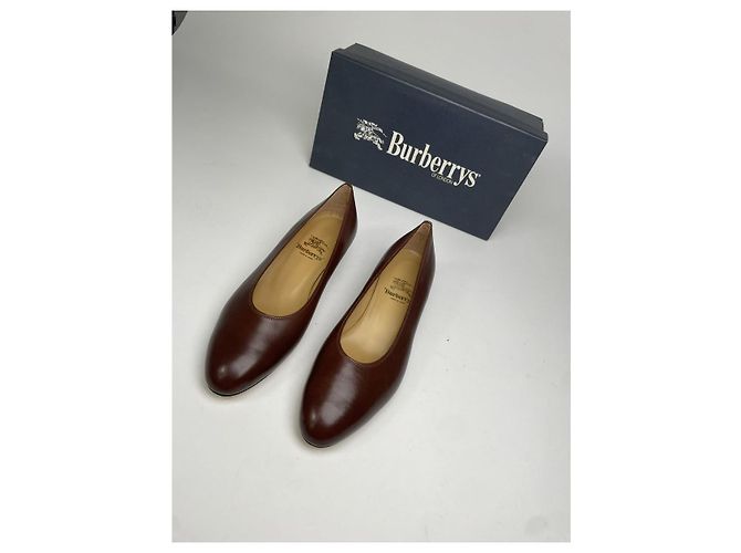 Bailarinas de cuero marrón Burberry Castaño - vista 5