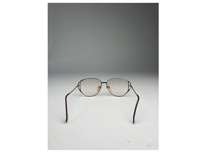 Occhiali da sole in metallo Yves Saint Laurent Rosso - vista 2