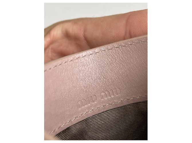 Borsa in pelle beige Miu Miu - vista 4