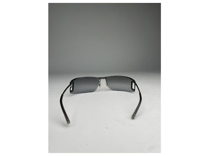 Dunkelgraue Metallsonnenbrille von Dolce & Gabbana Anthrazitgrau - Ansicht 4