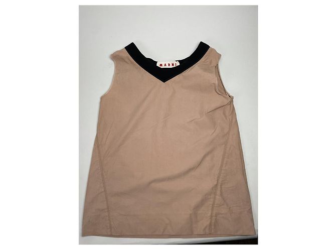 Top de algodão Marni Brown Marrom - vista 4