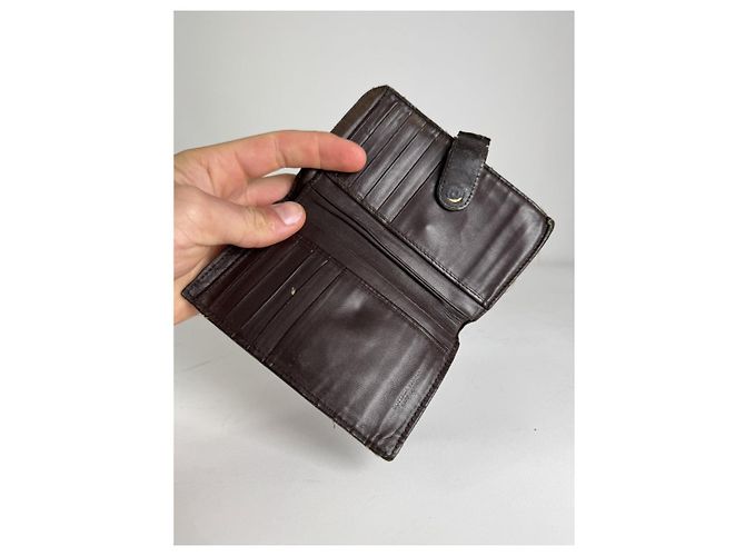 Billetera de cuero marrón Intrecciato de Bottega Veneta Castaño - vista 3