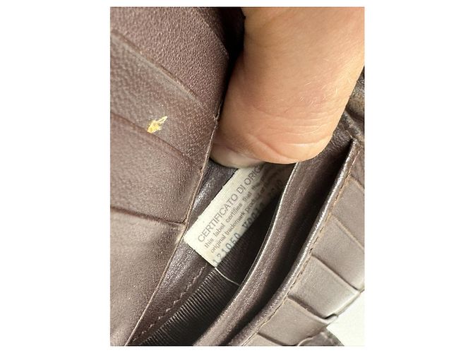 Billetera de cuero marrón Intrecciato de Bottega Veneta Castaño - vista 5