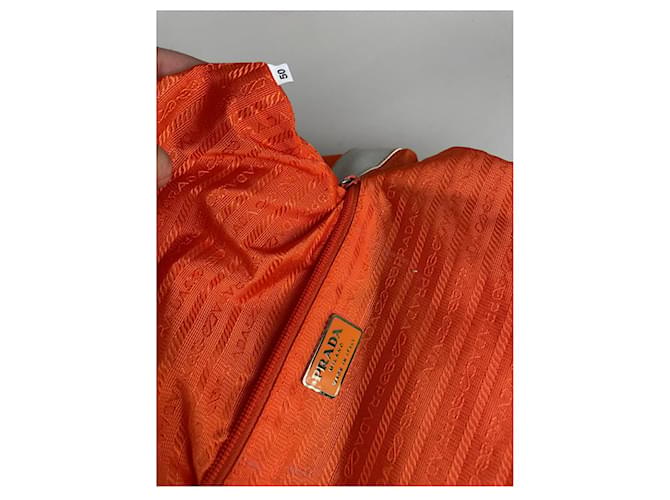 Prada Bibliothèque Orange Polyester Handtasche - Ansicht 5