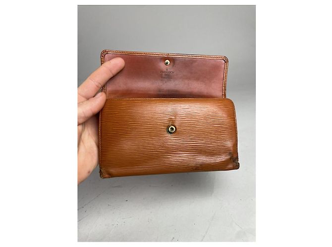 Louis Vuitton Louise Brown Leder Geldbörse Braun - Ansicht 4