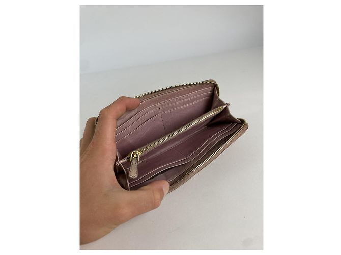 Cartera de cuero beige Miu Miu - vista 3