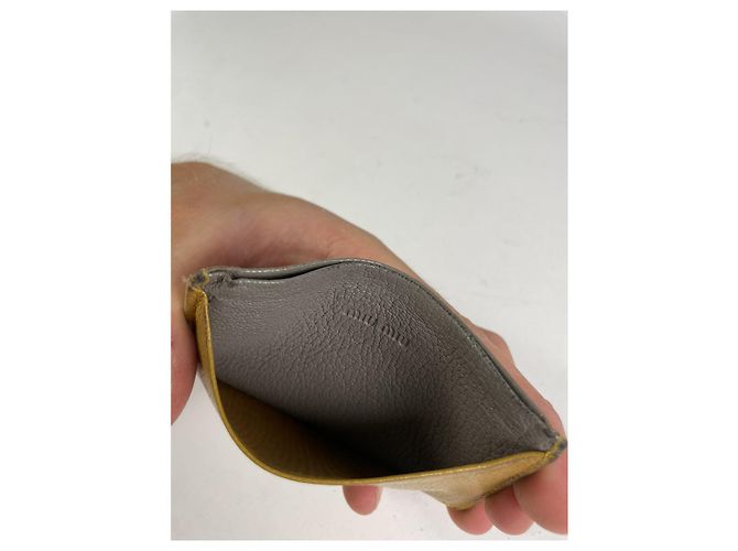 Borsa in pelle gialla Miu Miu Giallo - vista 5
