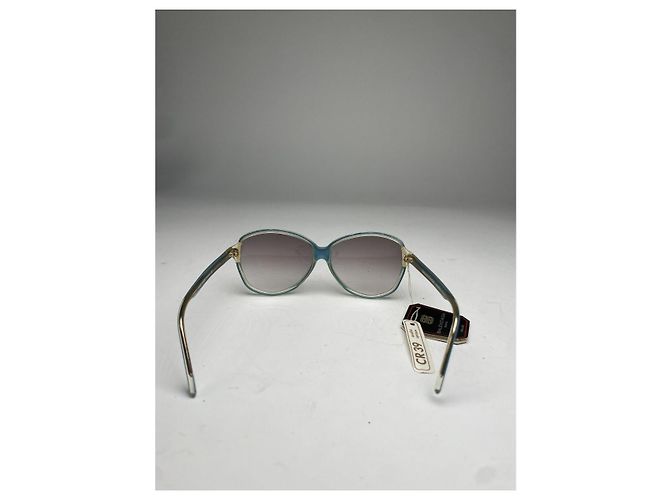 Occhiali da sole in plastica blu Balenciaga - vista 3